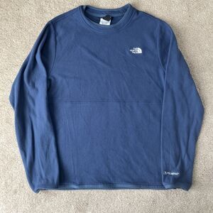 North Face Fleece Sweater Mens Medium Blue Alpine Polartec Soft Cozy Layer 100